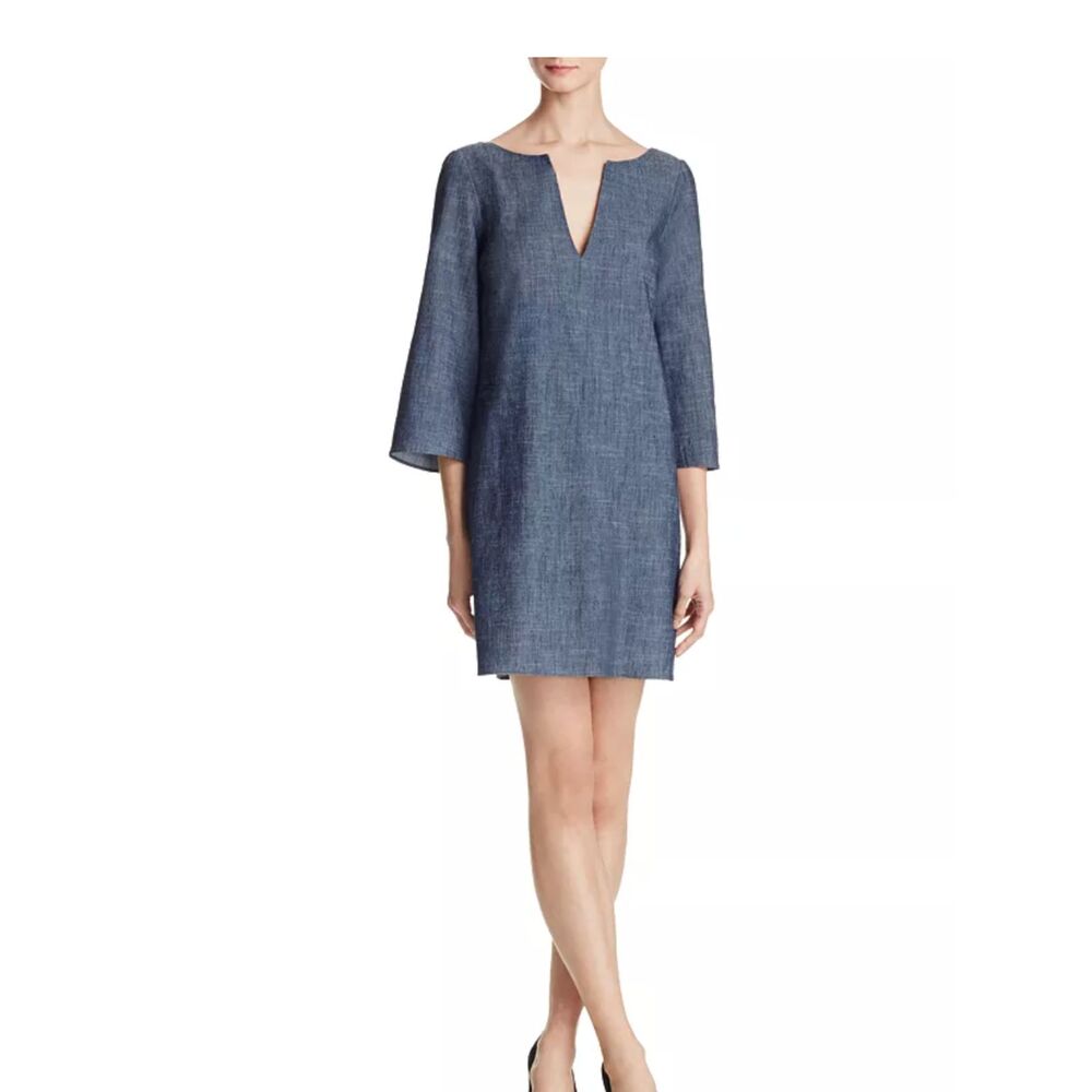 Alice + Olivia Lowell Chambray Shift Dress